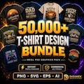50,000+ T-Shirt Editable Design Bundle \u2013 Mega POD Graphics Pack | Designs for Etsy, Shopify & Merch