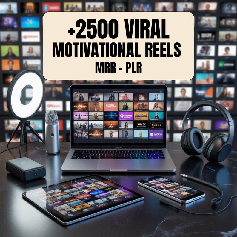 2500+ Virala Motiverande Reels-paket: Canva-mallar, MRR + PLR bild 2