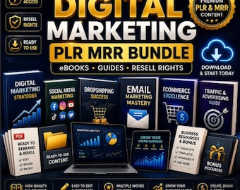 Digital Marketing PLR MRR eBooks Bundle with Resell Rights
