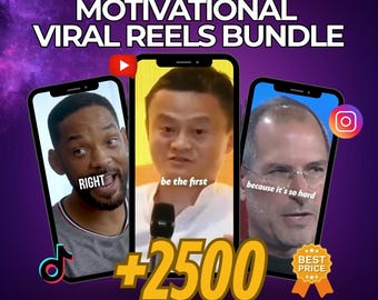 2500+ Viral Motivational Reels Bundle: Canva Templates, MRR + PLR