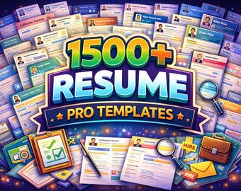 1500+ Modern Resume CV Templates Bundle | Word, Illustrator Files (Instant Download)