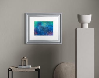 Original Abstract Artwork Watercolor Mixed Media Painting - Under The Sea
