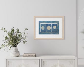 Original Artwork Full Moon Watercolor Painting - Snow Moon