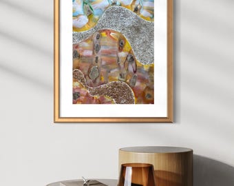 Original Abstract Artwork Watercolor Mixed Media Painting - Liquid Alchemy