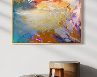 Original Abstract Artwork Watercolor Painting-Infinite Whispers 24x36