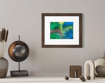 Original Abstract Artwork Watercolor Mixed Media Painting - In the Elements