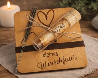 Kleines Wunschfeuer | Personalisiertes Wunschritual mit GlücksCode | Geschenkidee | Freundin | Muttertag