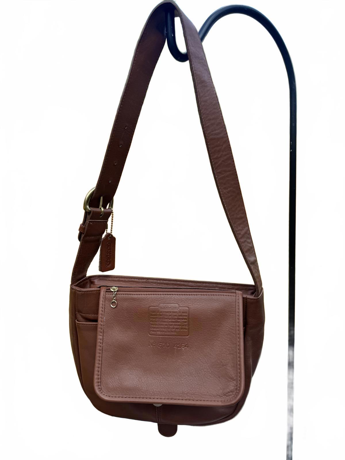 Vintage 90's Coach Brown Leather Women's Shoulder Bag - Etsy