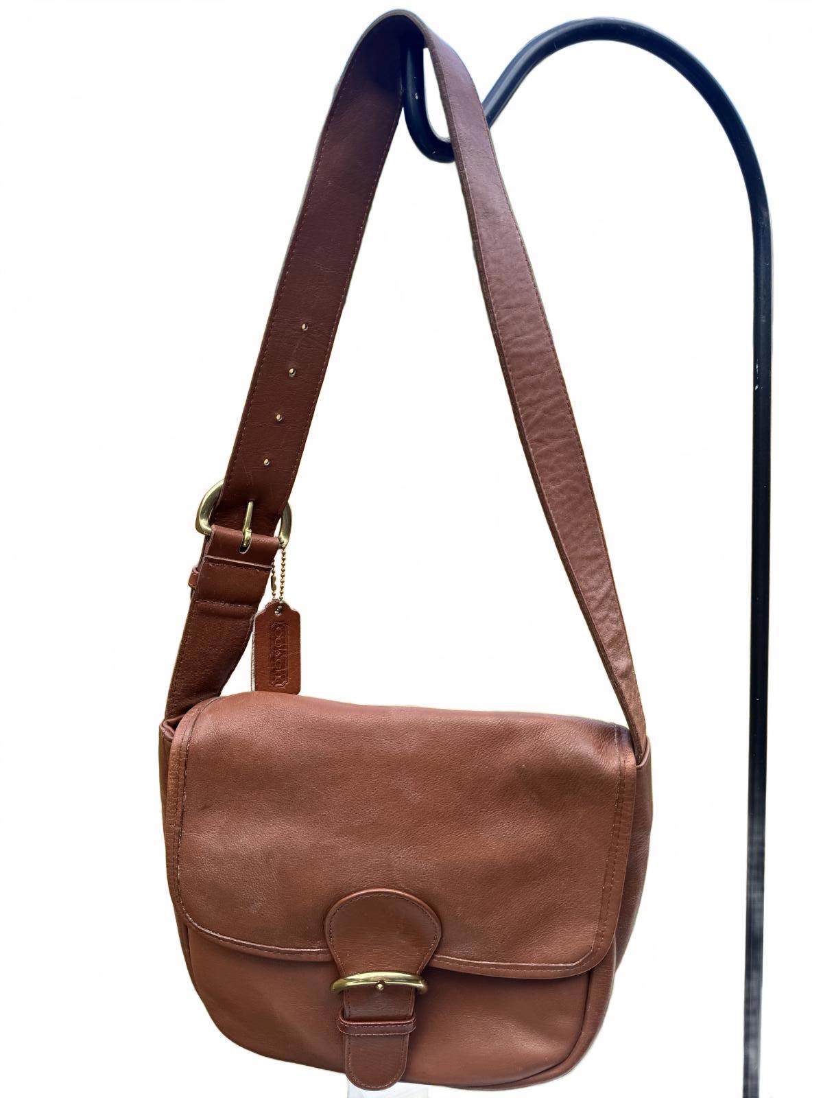 Vintage 90's Coach Brown Leather Women's Shoulder Bag - Etsy