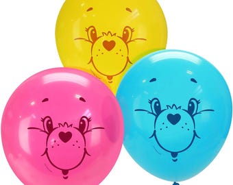 Officially Licensed Care Bears Latex Balloons 12", 12 ct