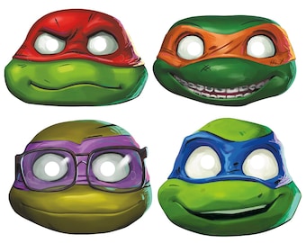 Officially Licensed Ninja Turtles: Mutant Mayhem Party Paper Masks, 8 Ct
