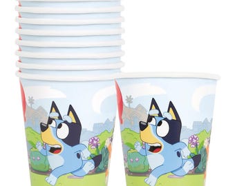 Officially Licensed Bluey Paper Cups, 9 oz, 8 Count