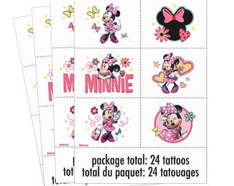 Minnie Mouse Tattoo Sheets 24 Tattoos