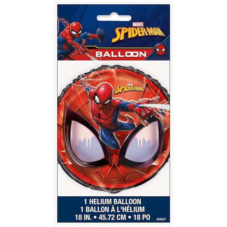 Spider-man Foil Balloon - 18" - Spiderman Custom Cake Topper zdjęcie 2