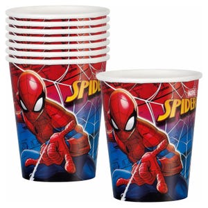 Spider-Man™ Paper Cups – 9 oz, 8 ct - Spiderman Custom Cake Topper