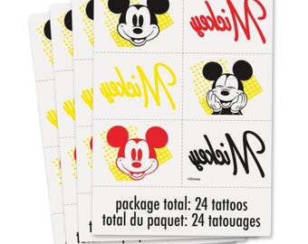 Mickey Mouse Tattoos - Pack of 24