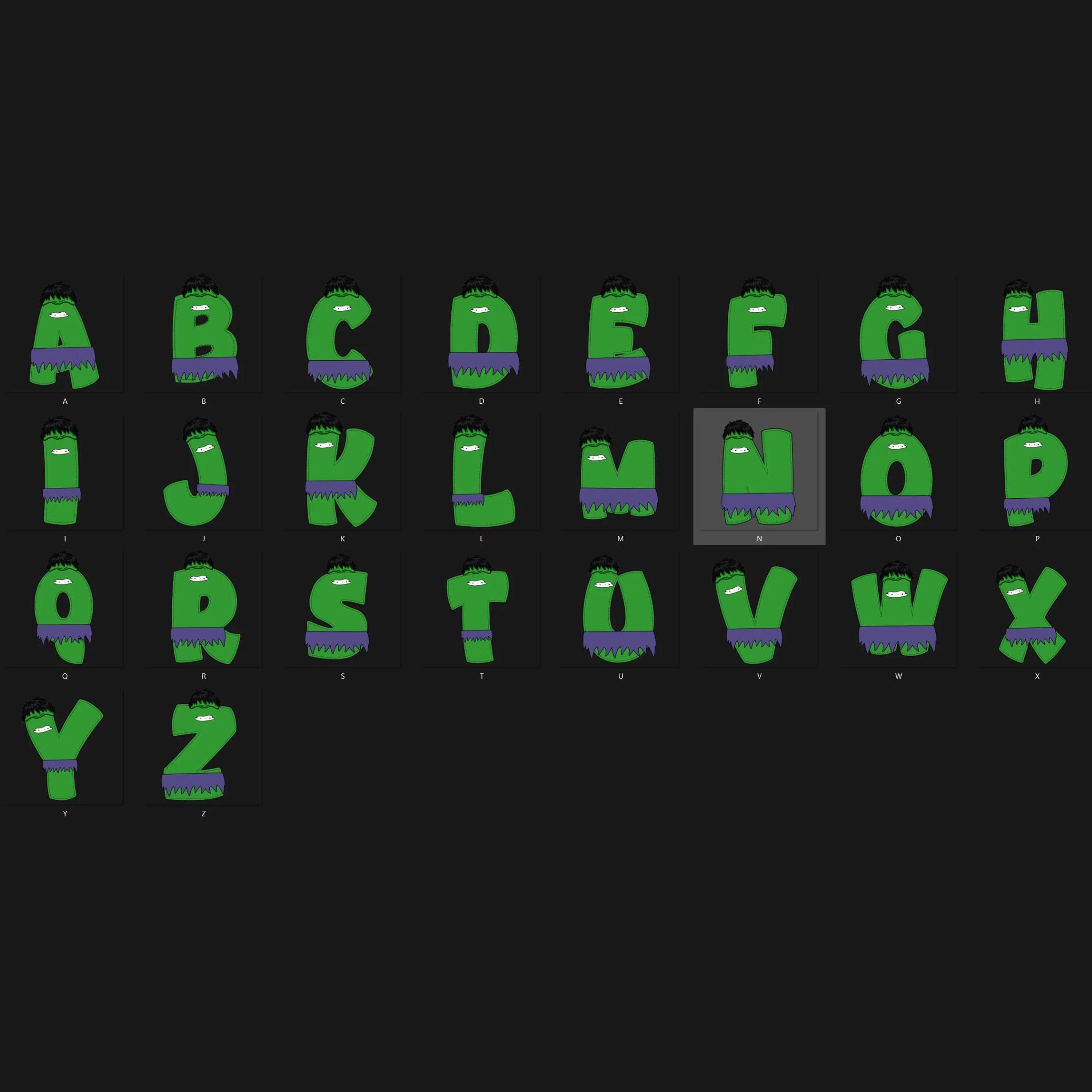 Avengers Doodle Alphabet Letters PNG Bundle Instant Download - Etsy