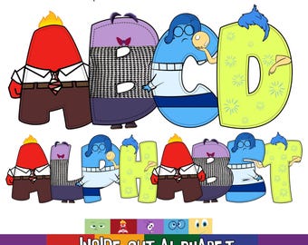 Binnenstebuiten 2 krabbelalfabetletters PNG-bundel direct downloaden