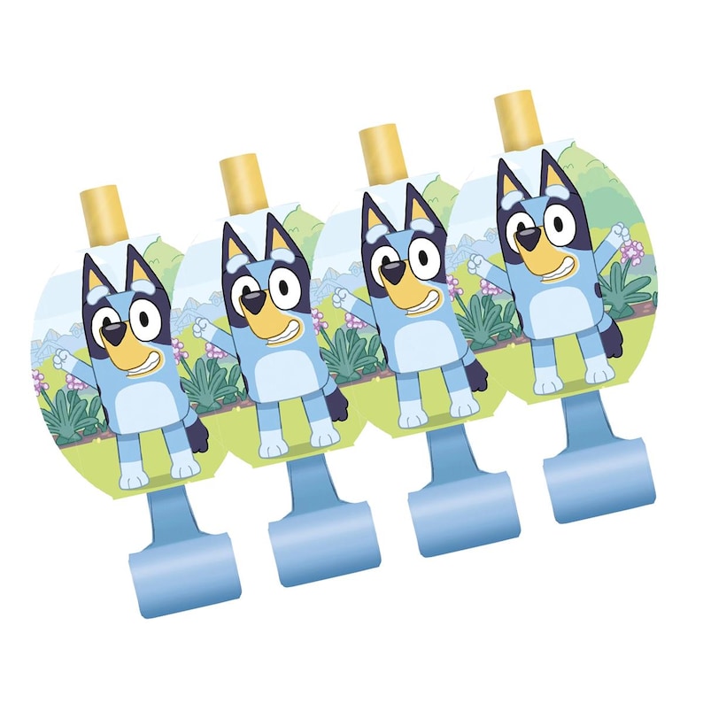 Paquete de 8 secadores de pelo con temática de Bluey con licencia oficial imagen 1
