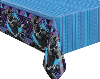 Black Panther™ Rectangular Plastic Table Cover 54" x 84"