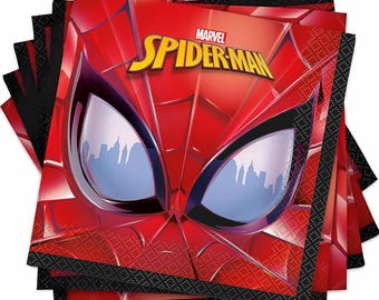 Spider-Man Luncheon Napkins, 16ct - Spiderman Custom Cake Topper