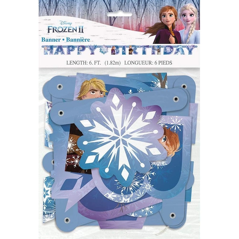 Frozen Happy Birthday Banner 6 ft Bild 2