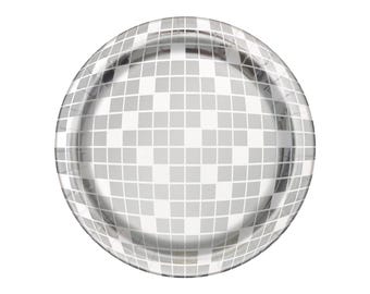 Dance Party Disco Ball Round 7" Dessert Plates, 8ct