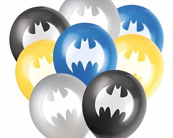 Officially Licensed Batman™ Latex Balloons – 12 Inches, 8 Count