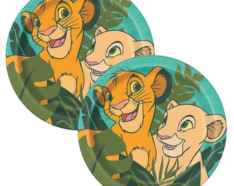 Platos de papel para cena de El Rey León - Paquete de 8