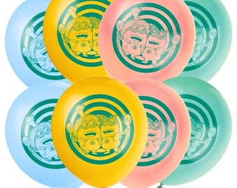 Officially Licensed Minions Despicable Me Party Latex Balloons 12" 8 Pc.