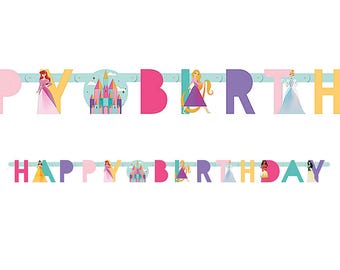 Disney Princess Happy Birthday Banner 5.7 ft