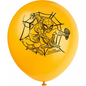 Spider-Man Party Latex Balloons- 12" 8 pcs -Spiderman Custom Cake Topper image 4