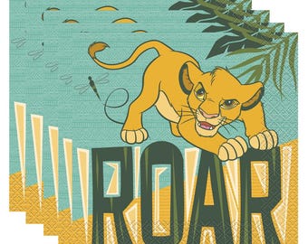 Servilletas grandes para almuerzo de El Rey León, 16 unidades, para cumpleaños.