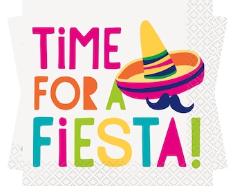 Time for a Fiesta Beverage Napkins, 16ct