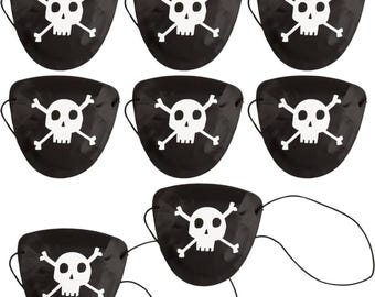Plastic Pirate Eye Patch Favors, 8ct