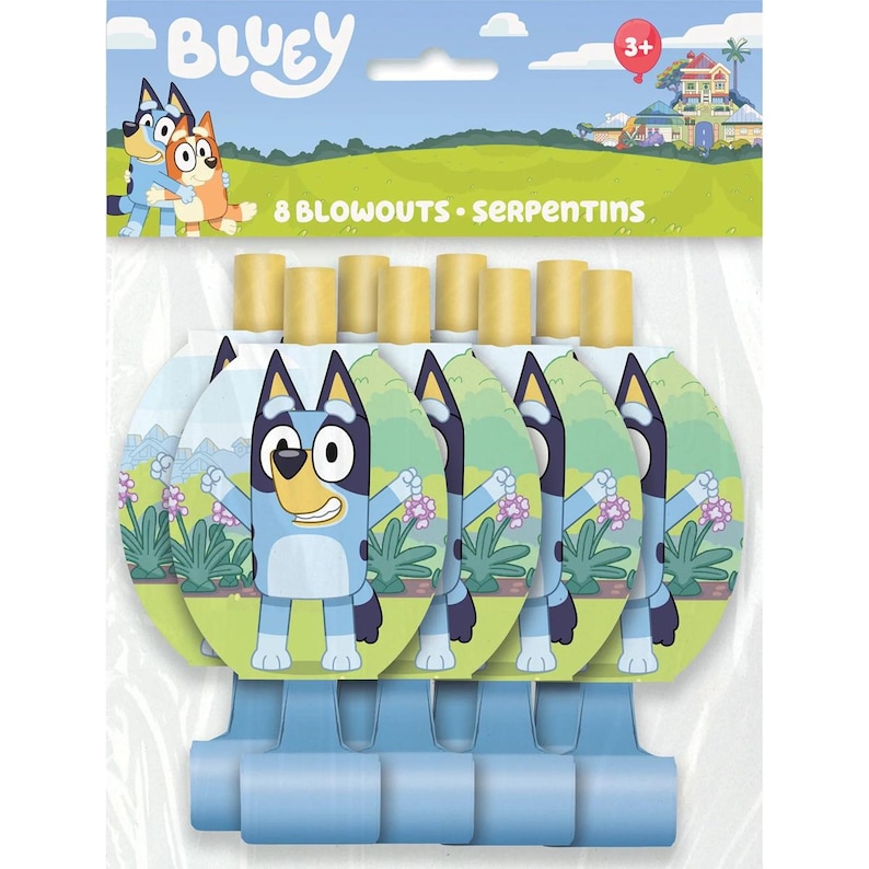 Paquete de 8 secadores de pelo con temática de Bluey con licencia oficial imagen 2