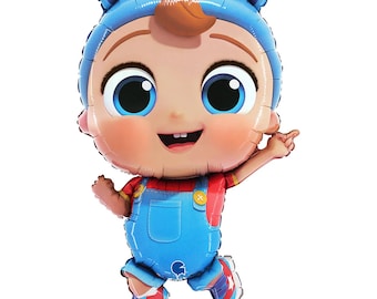 Little Angel Baby John Foil Balloon 37 Inch, Toddler Birthday Party Decoration, Kids Character Balloon Decor