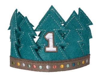 1st Birthday Crown, 3 X 3 3/4 Inches
