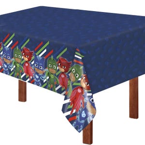 Officially Licensed PJ Masks Birthday Plastic Party Tablecloth, 84 x 54 Inches