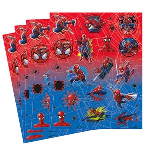 Spider-Man™ Sticker 4 Sheets, 80 stickers -Spiderman Custom Cake Topper