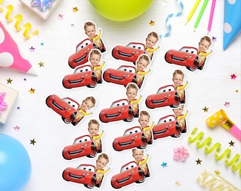 Cars McQueen Custom Face Confetti Table Decorations – Personalized