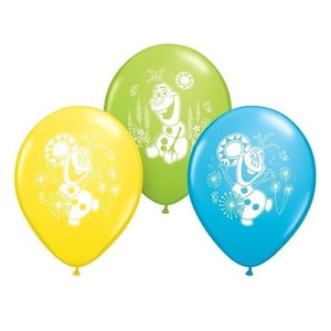 Globos de látex de Olaf de Frozen, 12 pulgadas, 6 unidades imagen 1