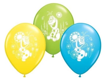 Frozen Olaf Latex Balloons 12", 6ct