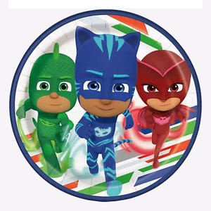 Officially Licensed PJ Masks Birthday Paper Dessert Plates, 7 in, 8 Ct
