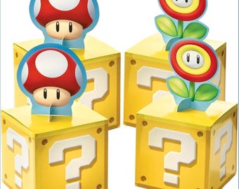 Super Mario Centerpiece Decorating Kit 8", 4ct