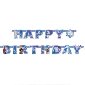 Frozen Happy Birthday Banner 6 ft Bild 1