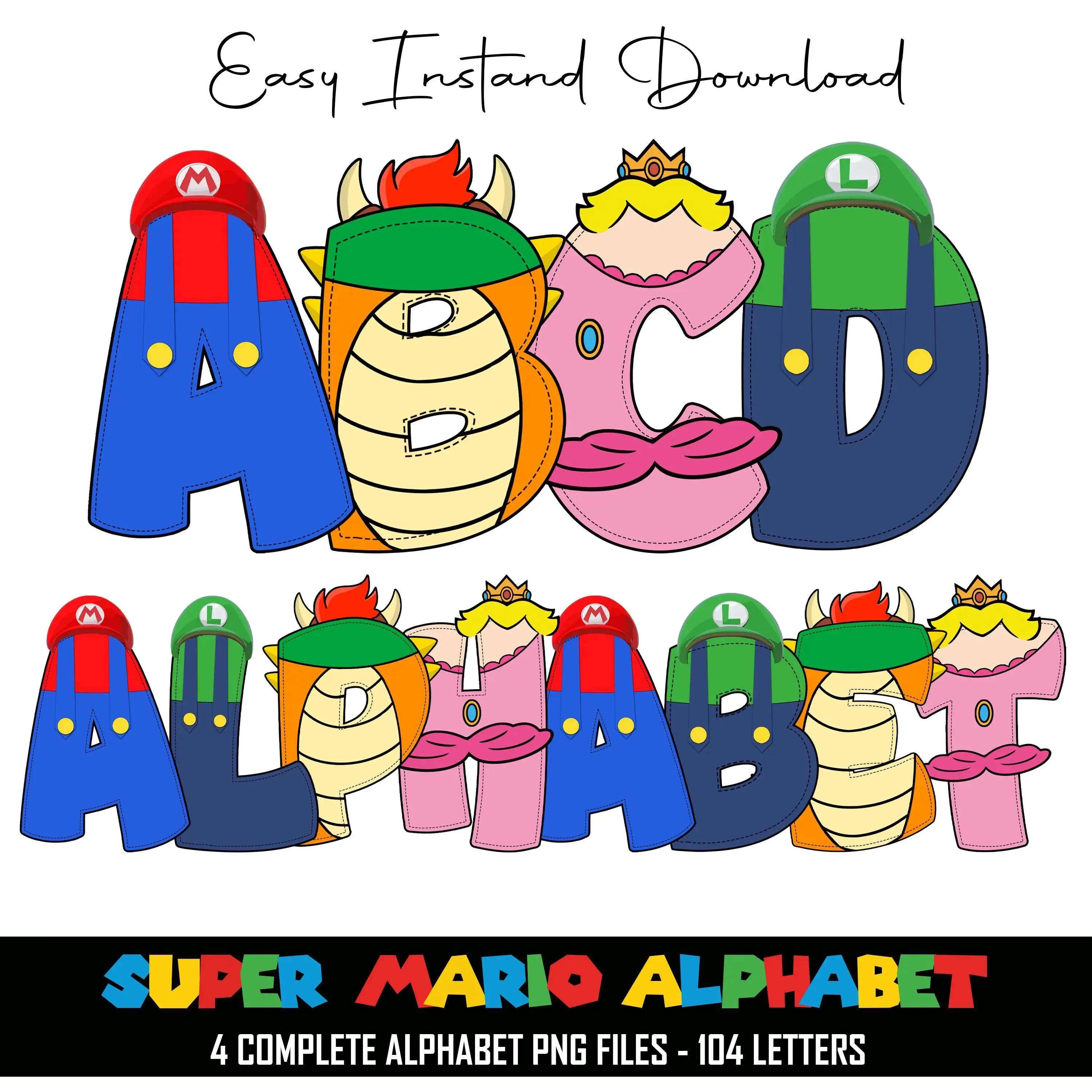 Super mario alphabet - Etsy 日本