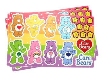 Officially Licensed Care Bears Sticker Sheets 8 ct