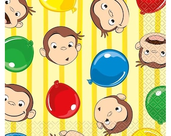 Curious George Luncheon Paper Napkins 16 ct