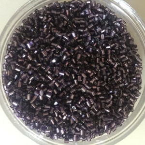 Perlina di vetro Matsuno giapponese seme 11/0 2 taglio argento interno foderato tondo foro 41:RR - 20 gms